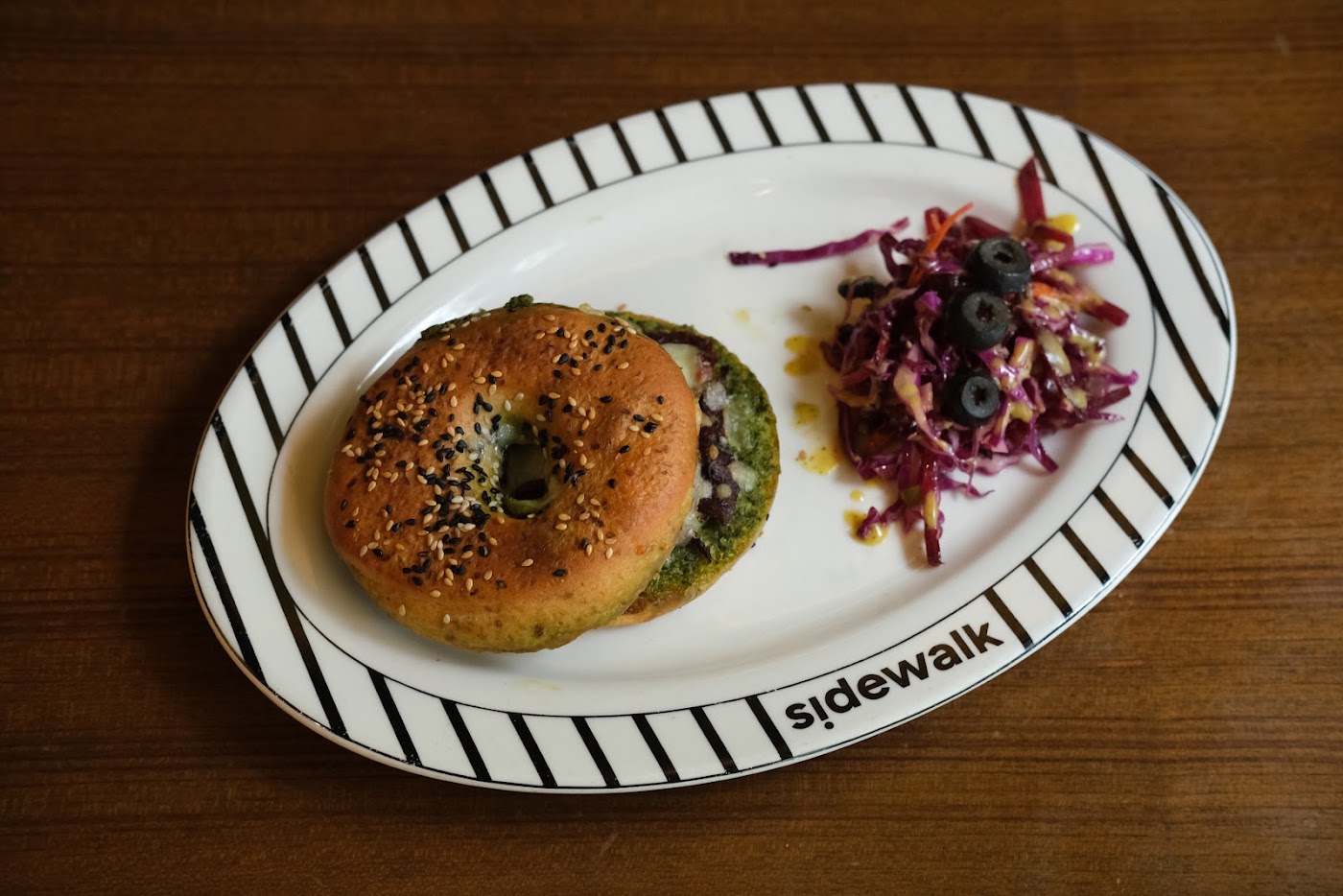 Pesto & Sundried Tomato Bagel